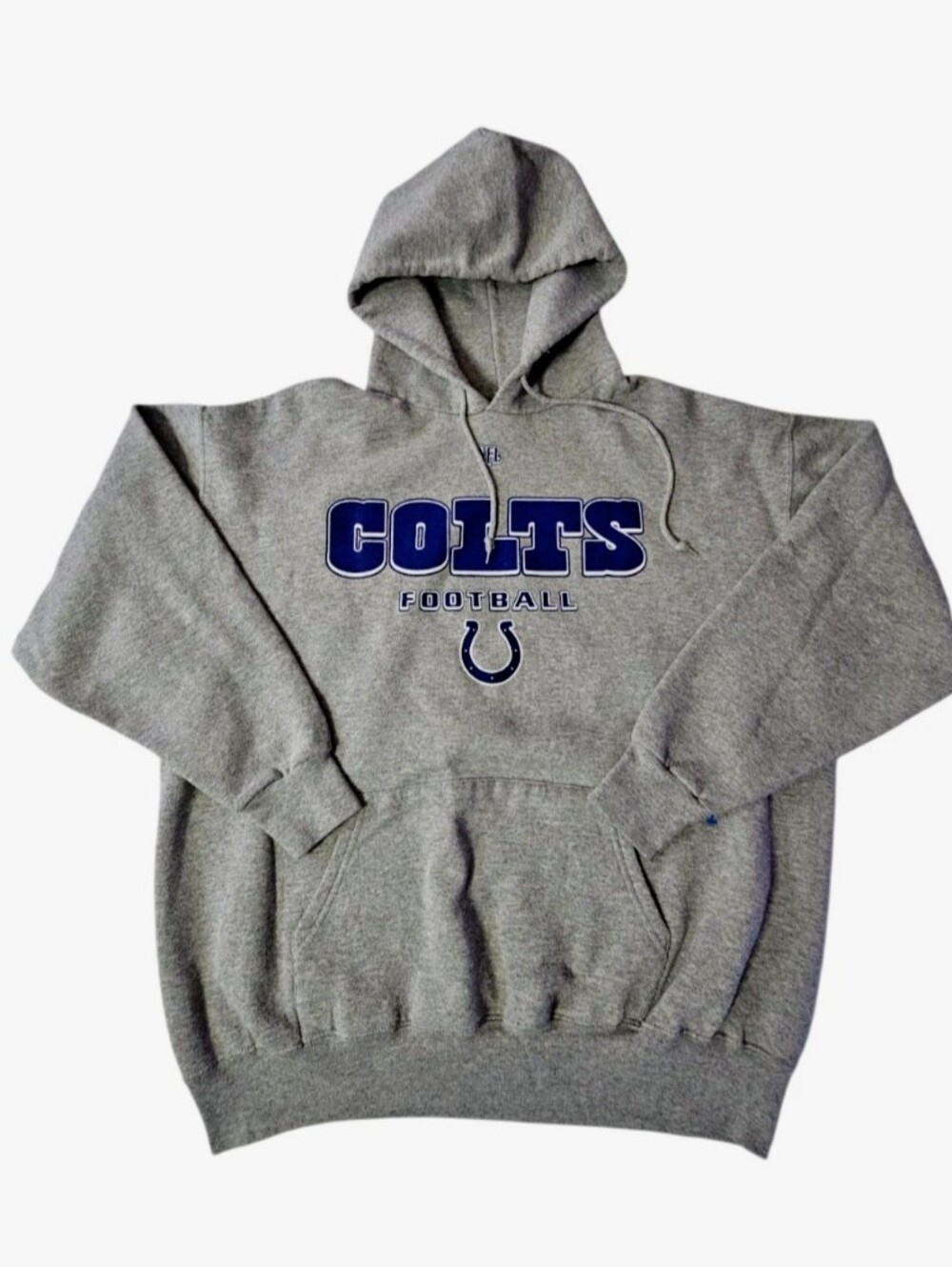 Indianapolis Colts Sweatshirt Pullover Hoodie Gray NFL Apparel Men's Large